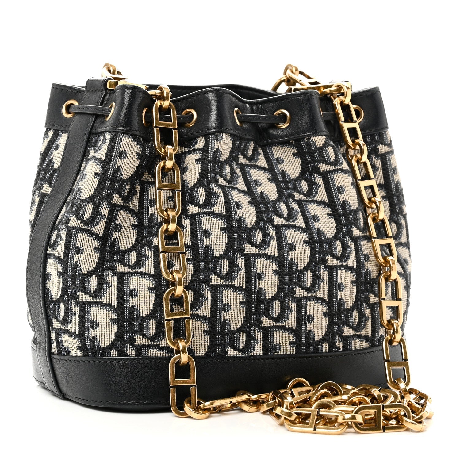 Dior Blue Oblique Bucket Bag
