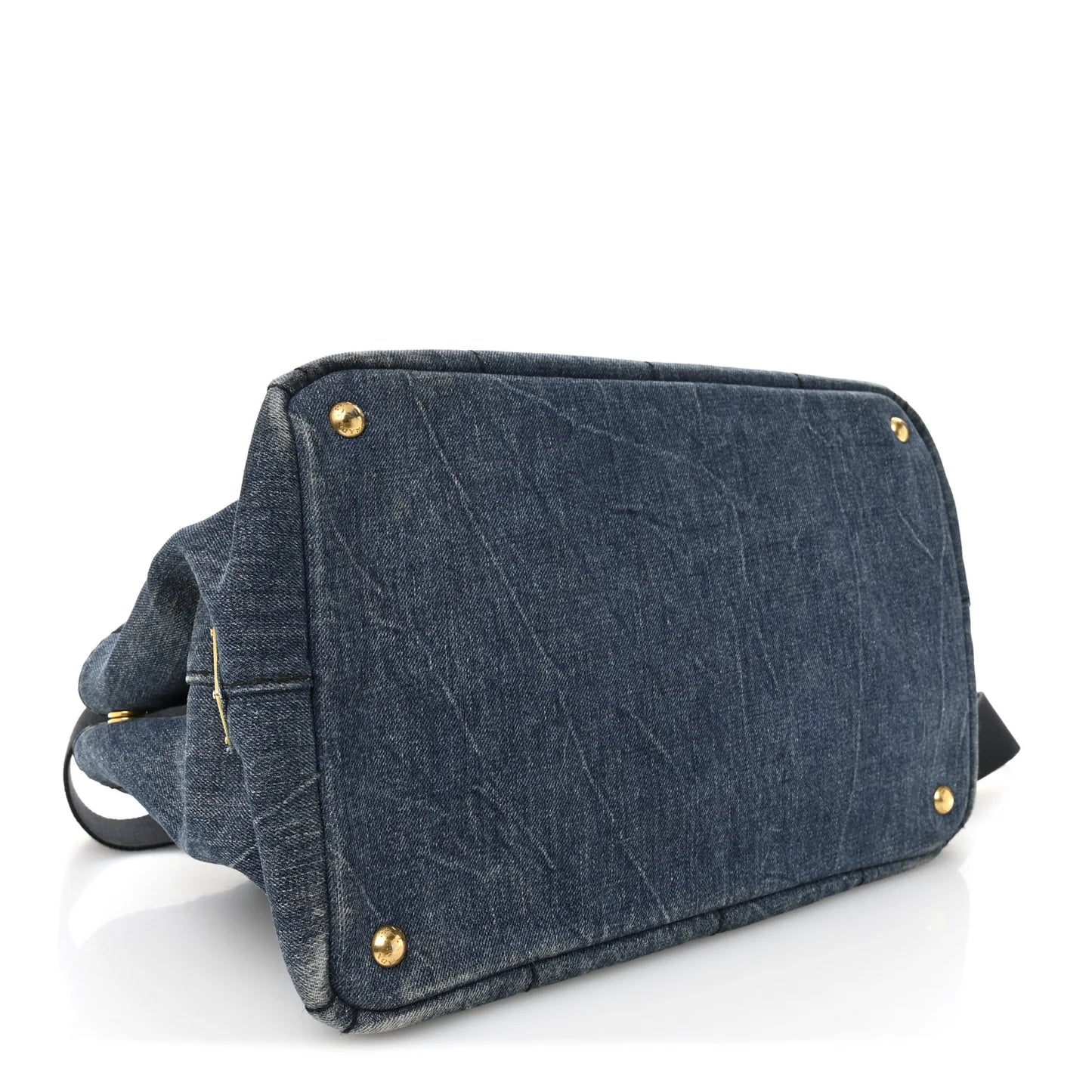 Prada Blue Denim Canapa Tote