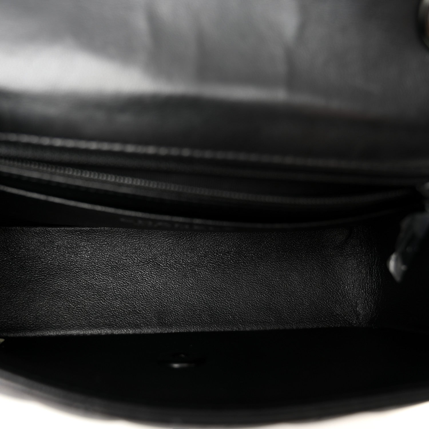 Chanel Black Chevron Quilted Bag