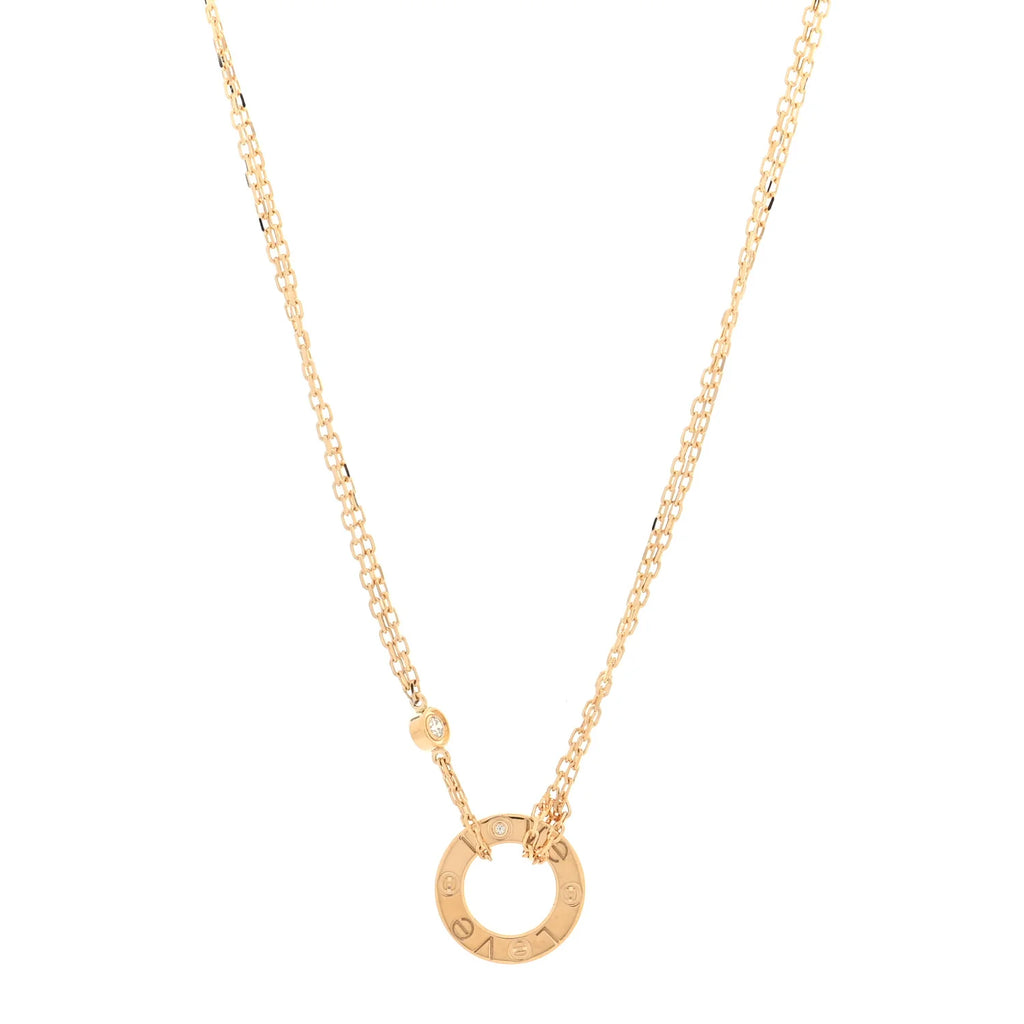 Cartier Yellow Gold Diamond Love Necklace