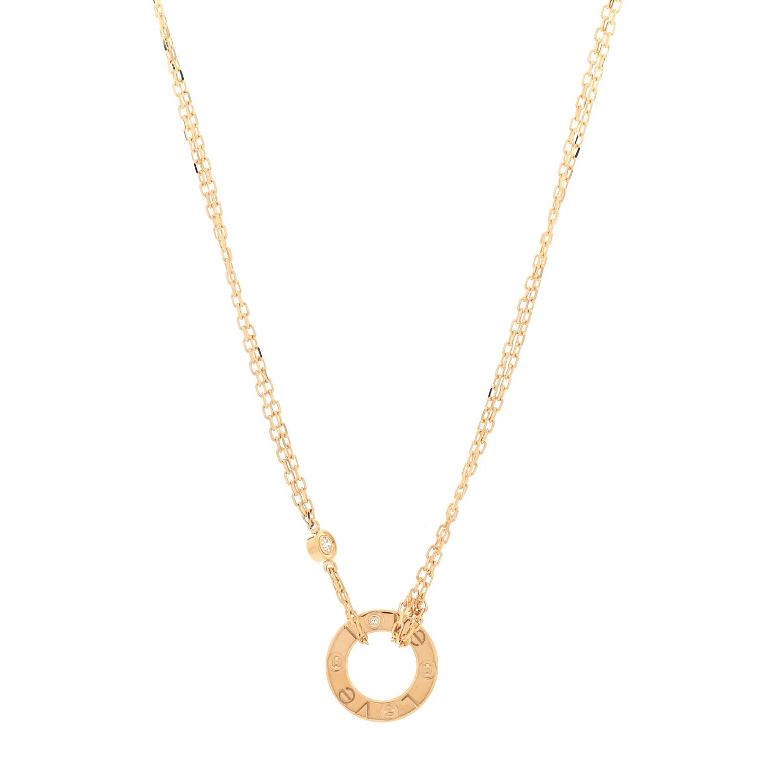 Cartier Yellow Gold Diamond Love Necklace