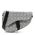 Dior Metallic Silver Tweed Saddle