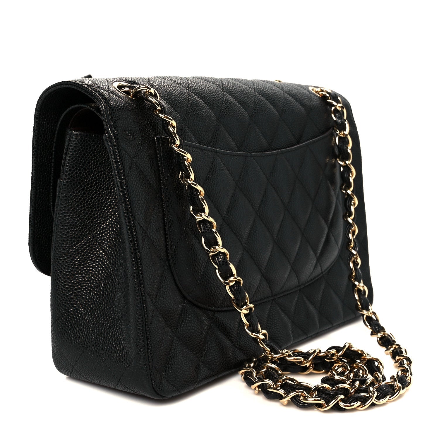 Chanel Black Quilted Caviar Flap