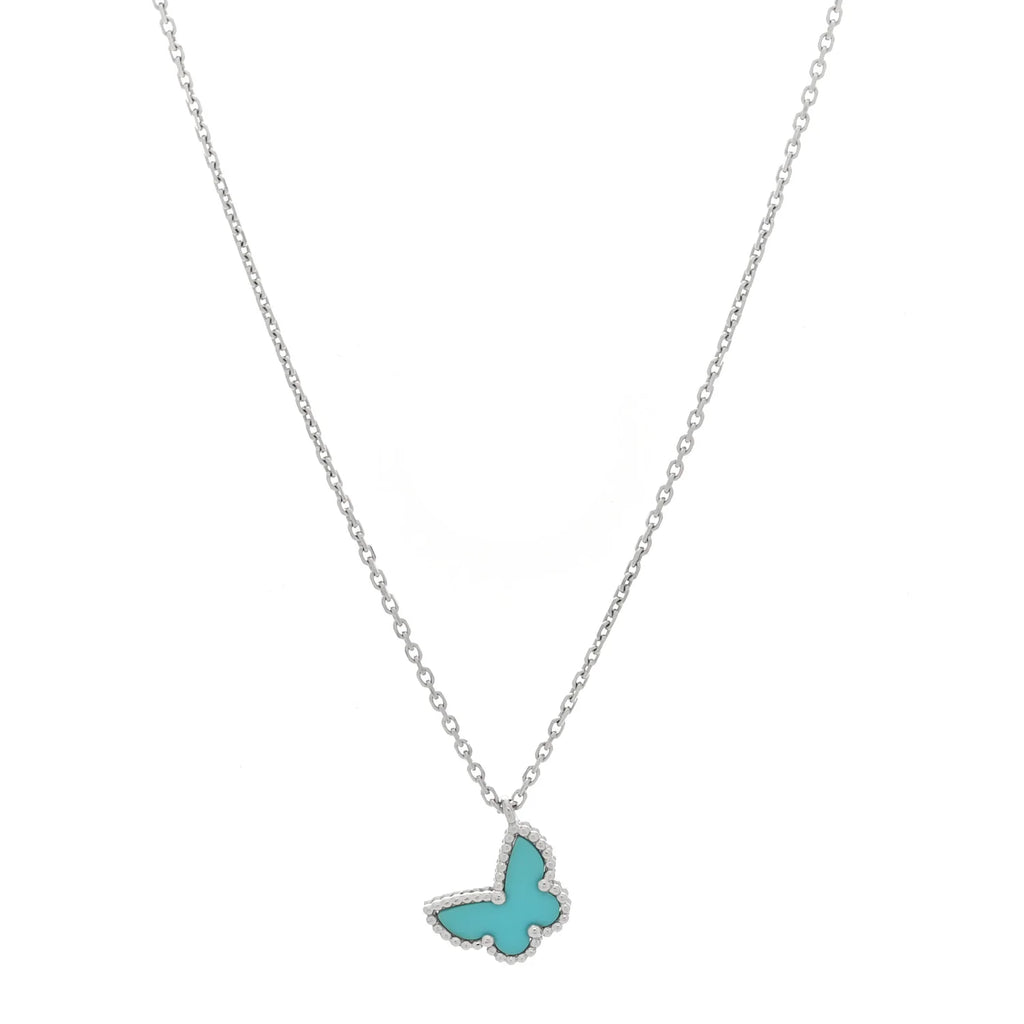 Van Cleef Turquoise Butterfly Necklace