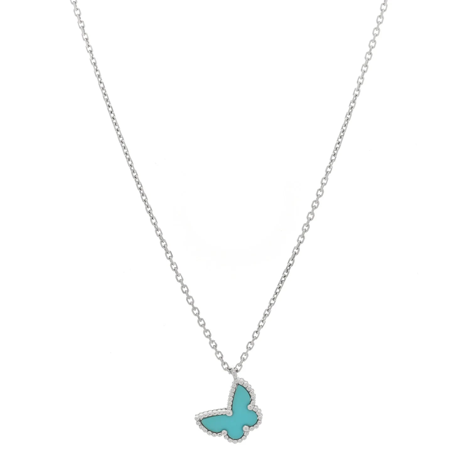 Van Cleef Turquoise Butterfly Necklace