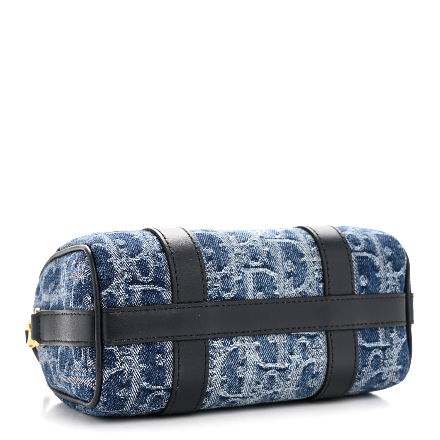 Dior Blue Oblique Denim Bowling Bag