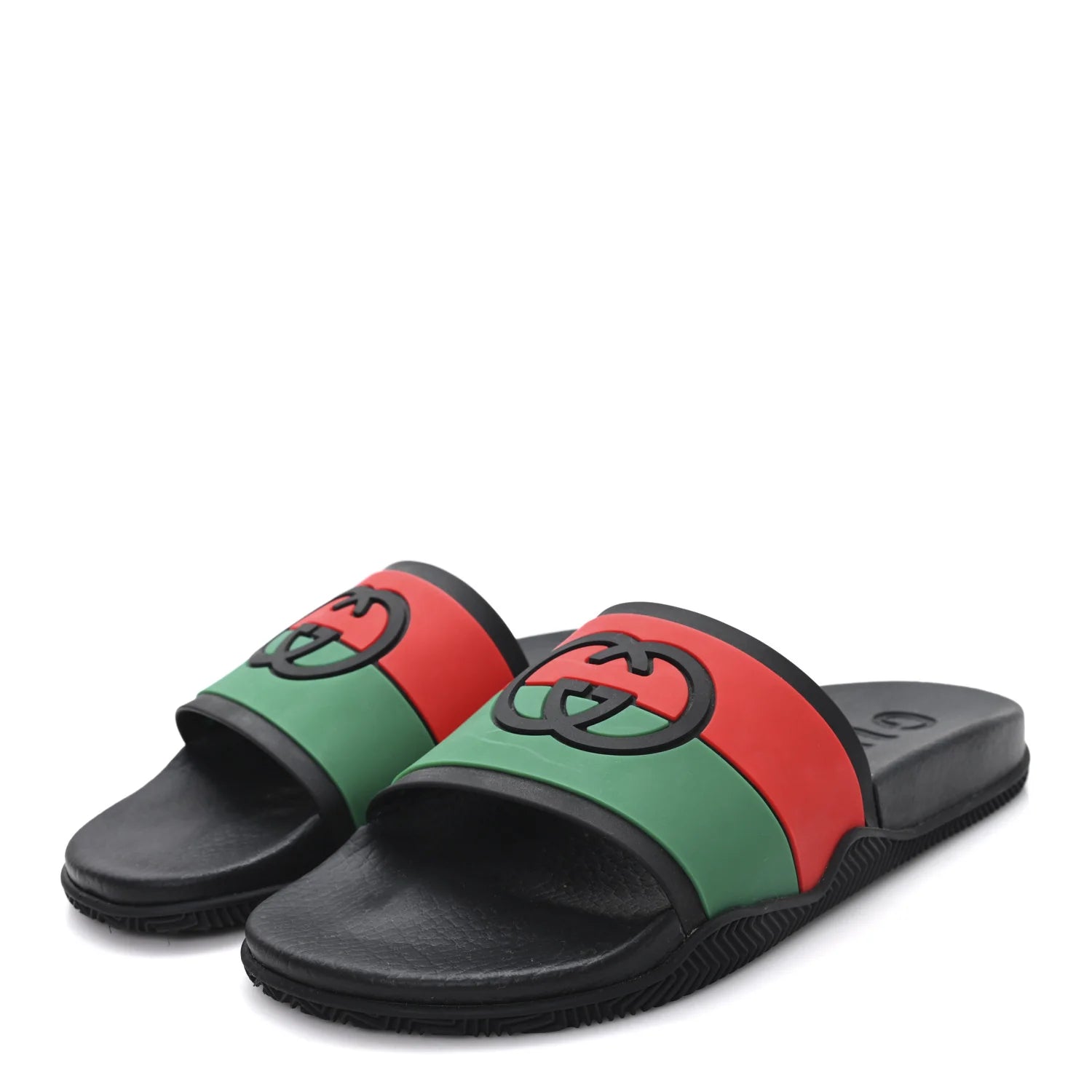 Gucci Web Stripe Interlocking G Slides
