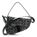 Dior Black White Tweed Saddle