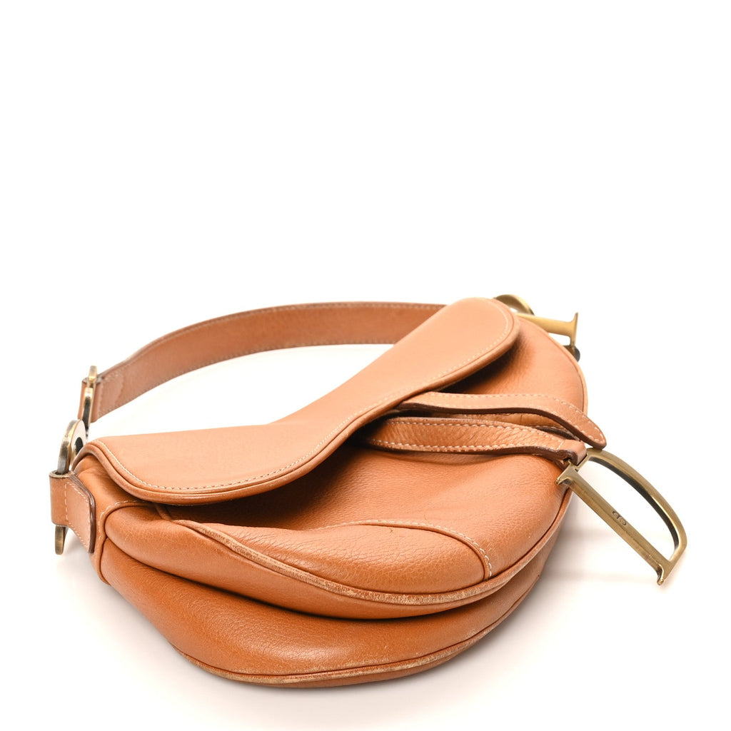 Dior Tan Leather Saddle Bag