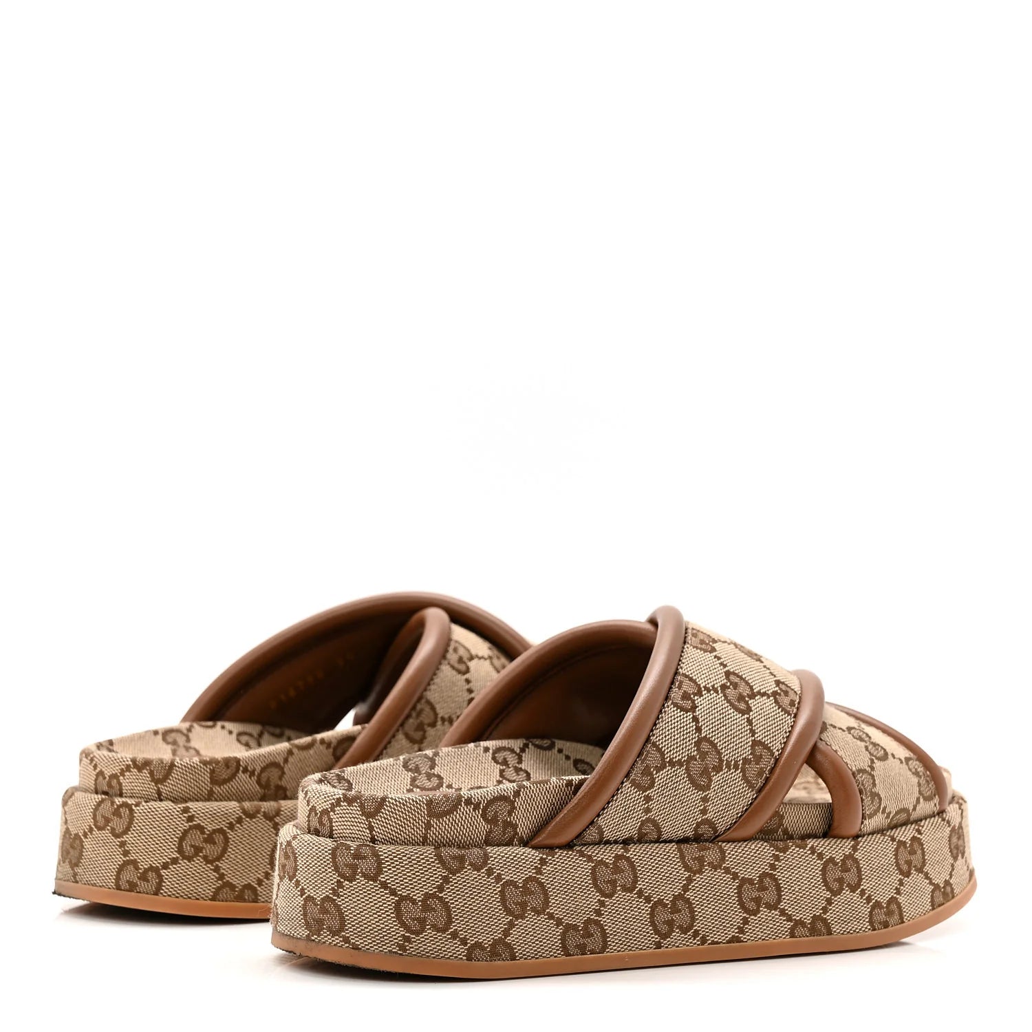 Gucci GG Monogram Platform Slides