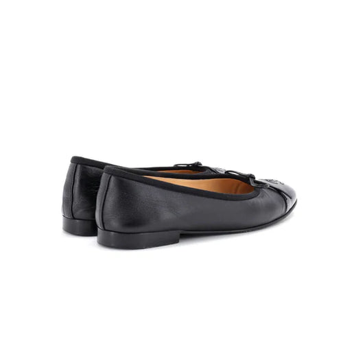 Chanel Black Patent Ballet Flats