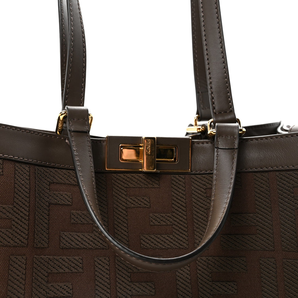 Fendi Brown FF Monogram Peekaboo
