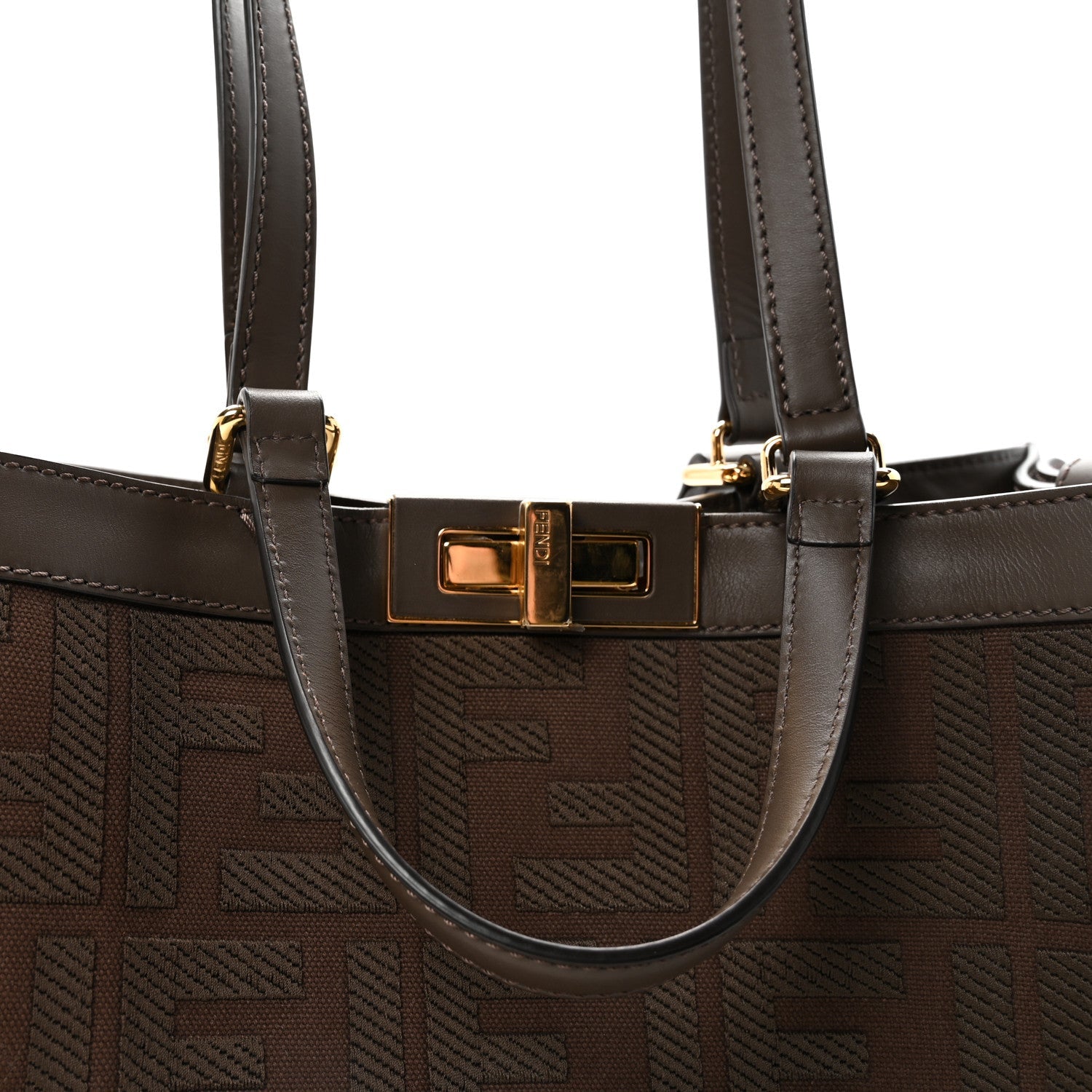 Fendi Brown FF Monogram Peekaboo