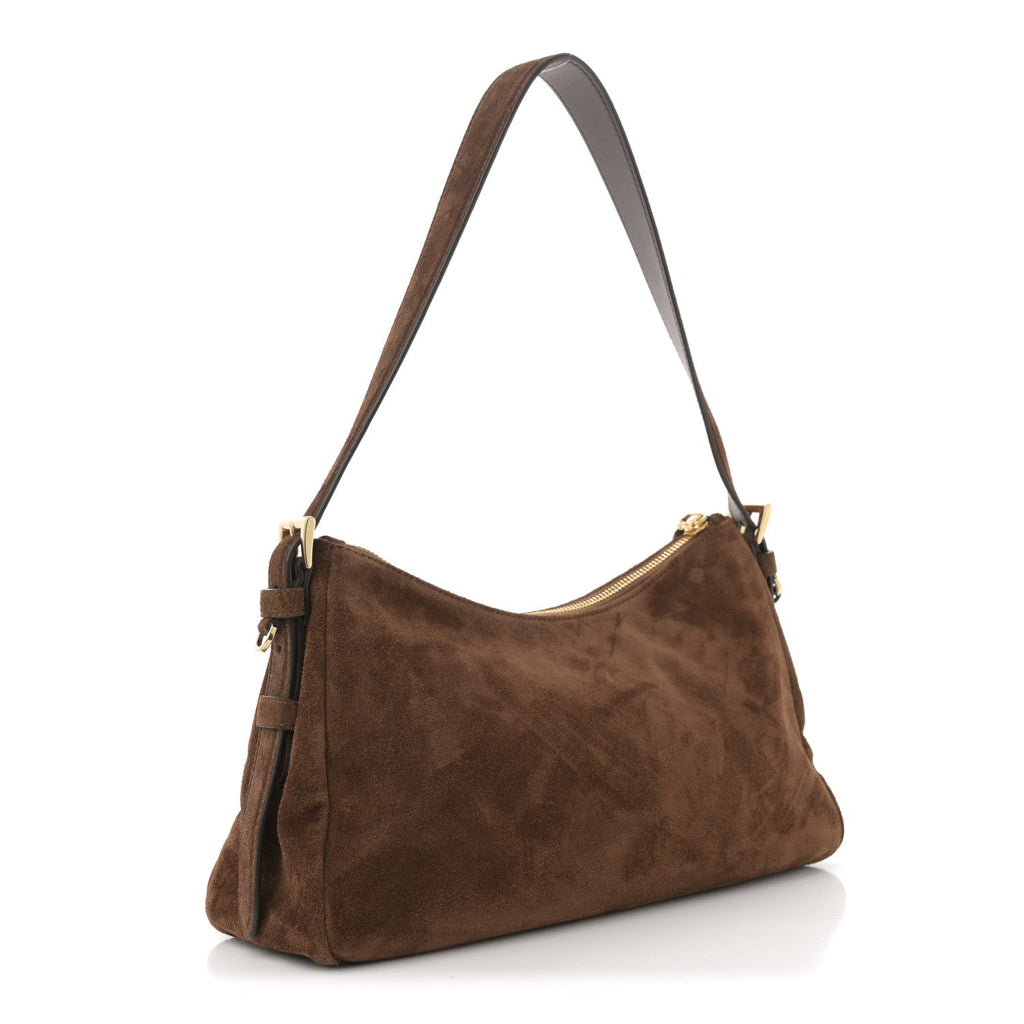 Prada Brown Suede Shoulder Bag