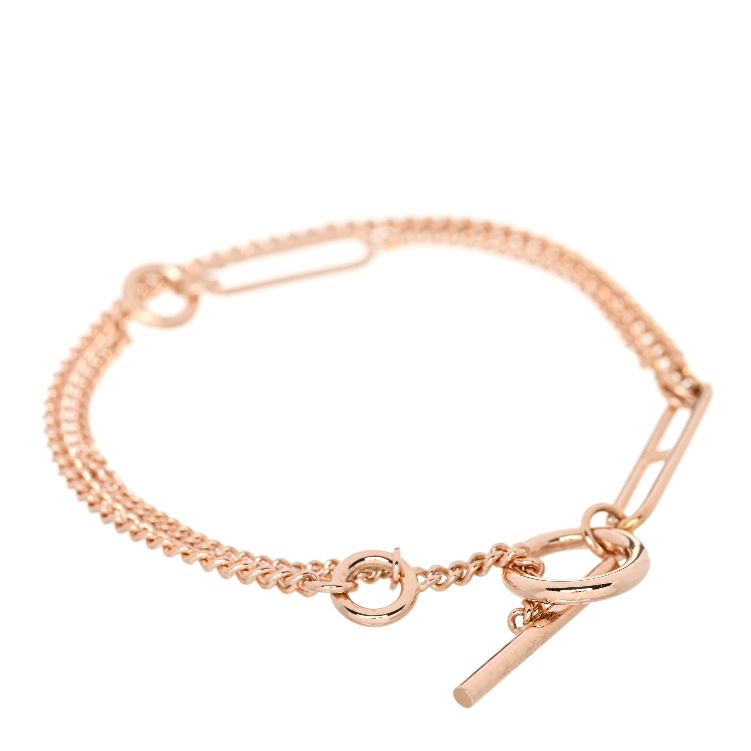Hermes Rose Gold Echappee Bracelet