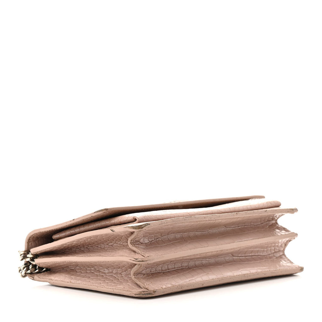 Saint Laurent Pink Croc Sunset