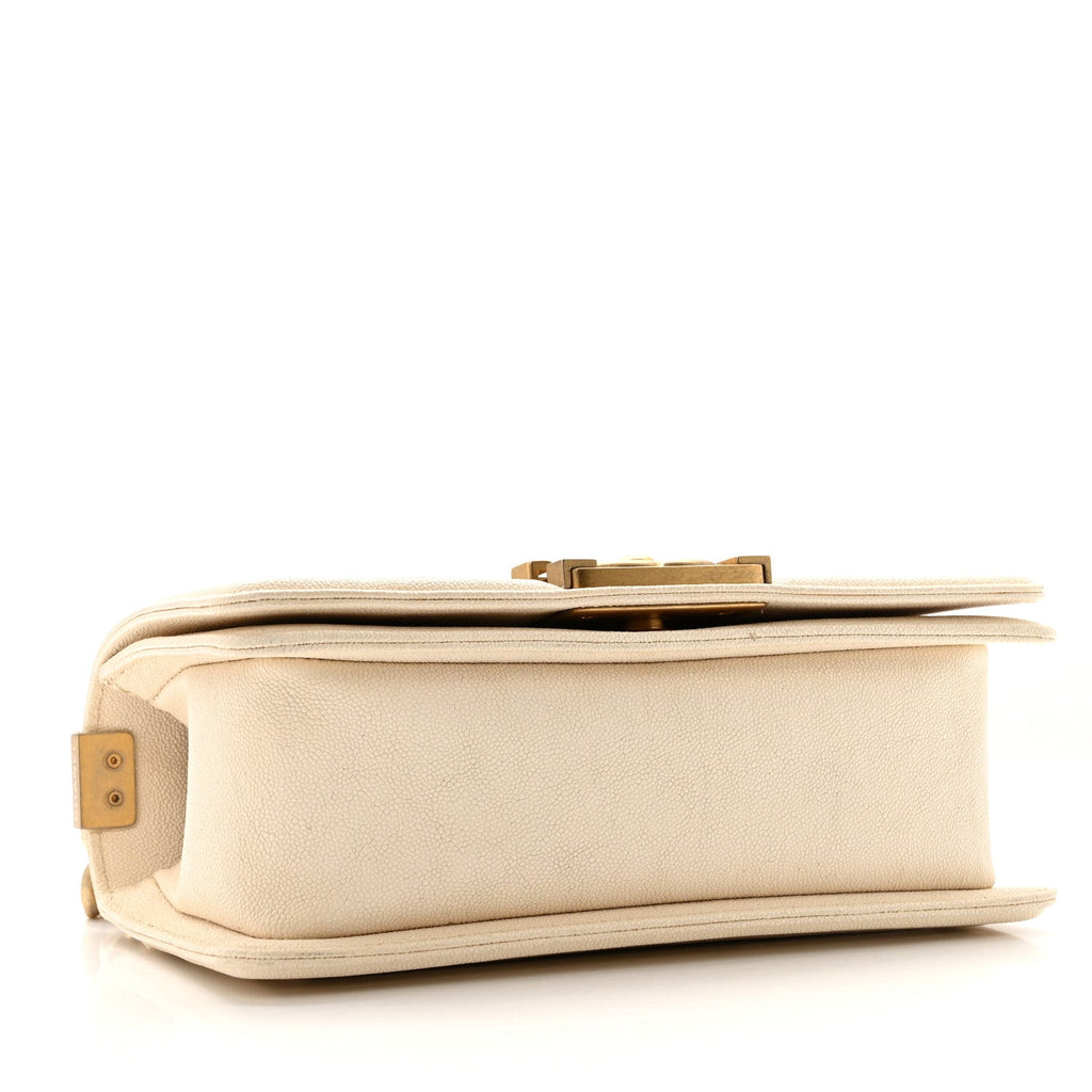Chanel Cream Quilted Boy Bag