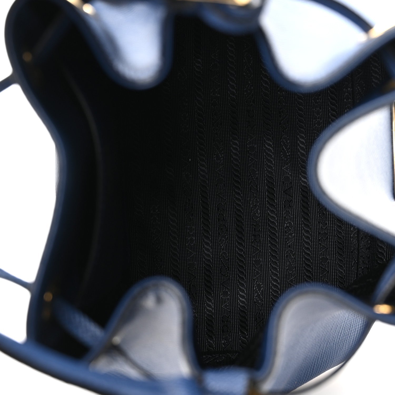 Prada Blue Saffiano Bucket Bag