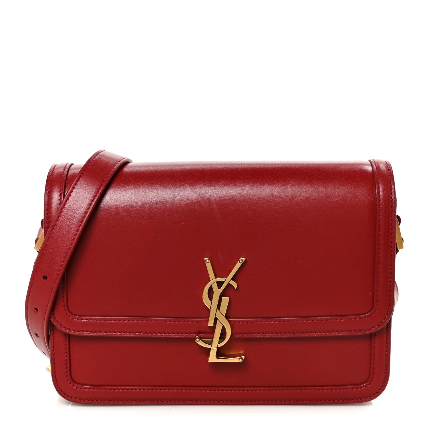 Saint Laurent Red Leather Solferino