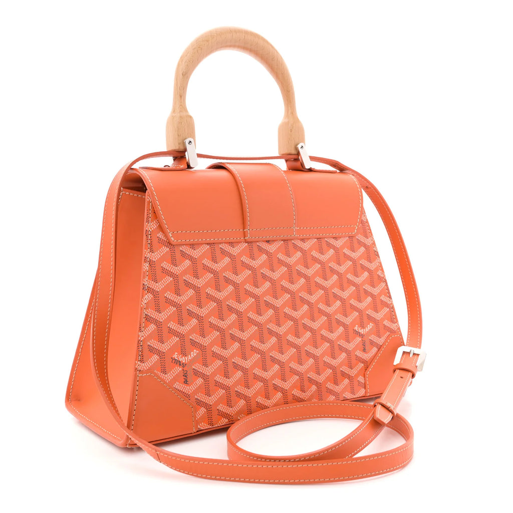 Goyard Orange Goyardine Saigon Handbag