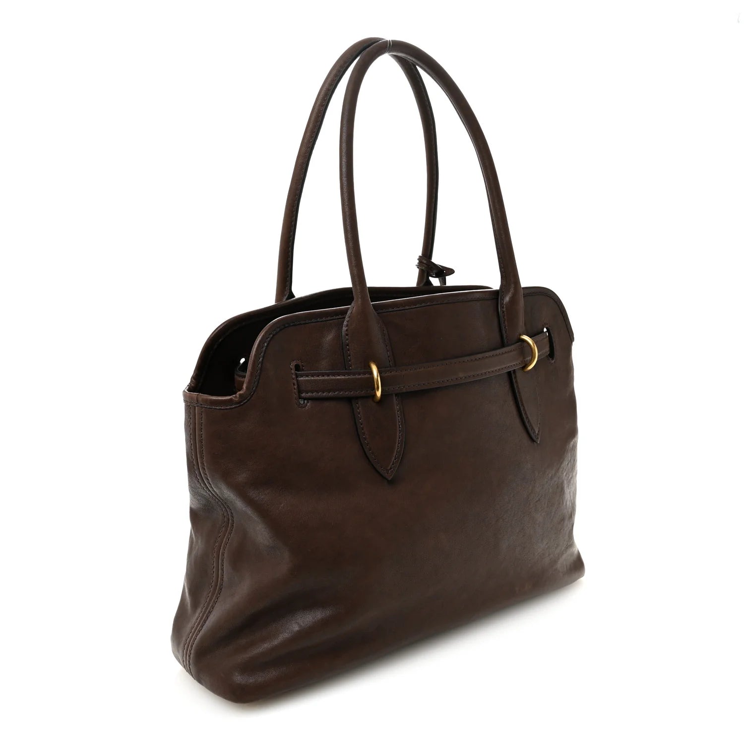 Miu Miu Brown Leather Tote