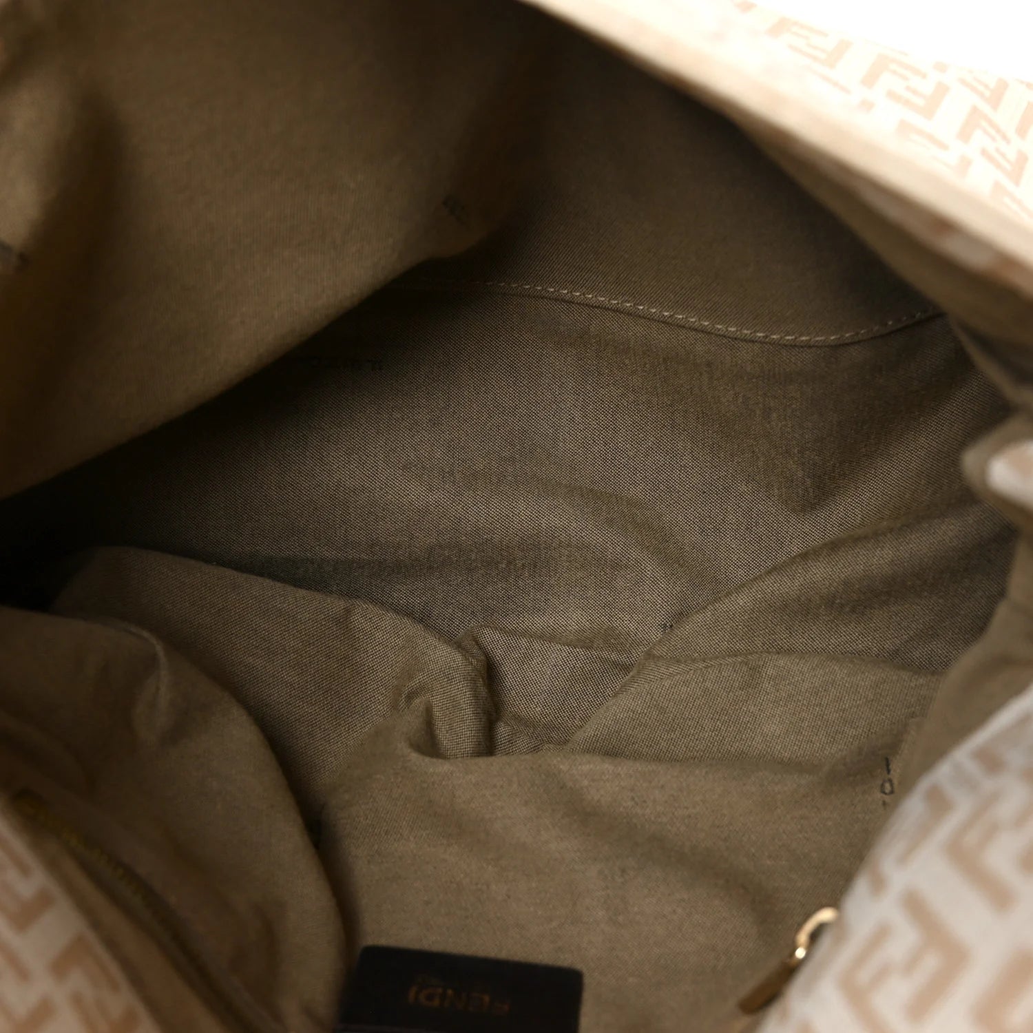 Fendi Beige Zucchino Canvas Bag
