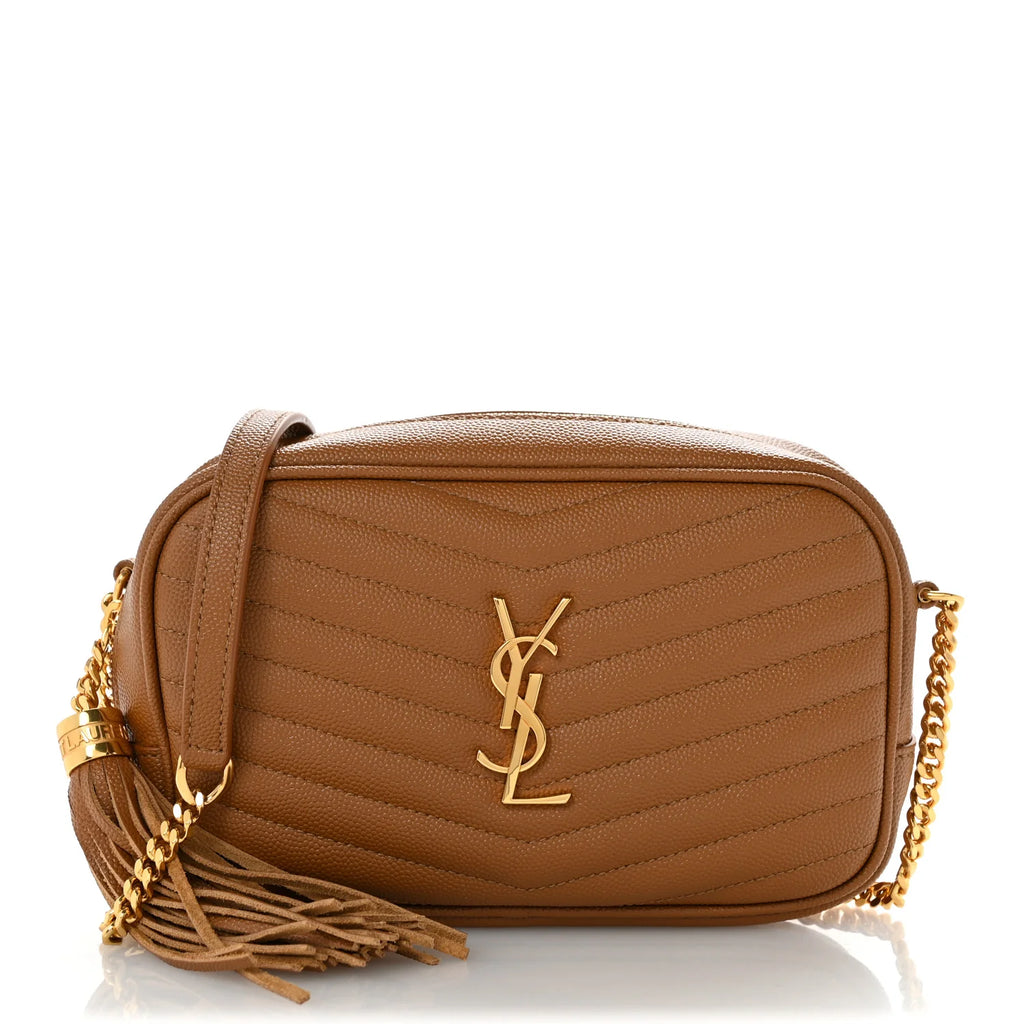 Saint Laurent Tan Quilted Lou