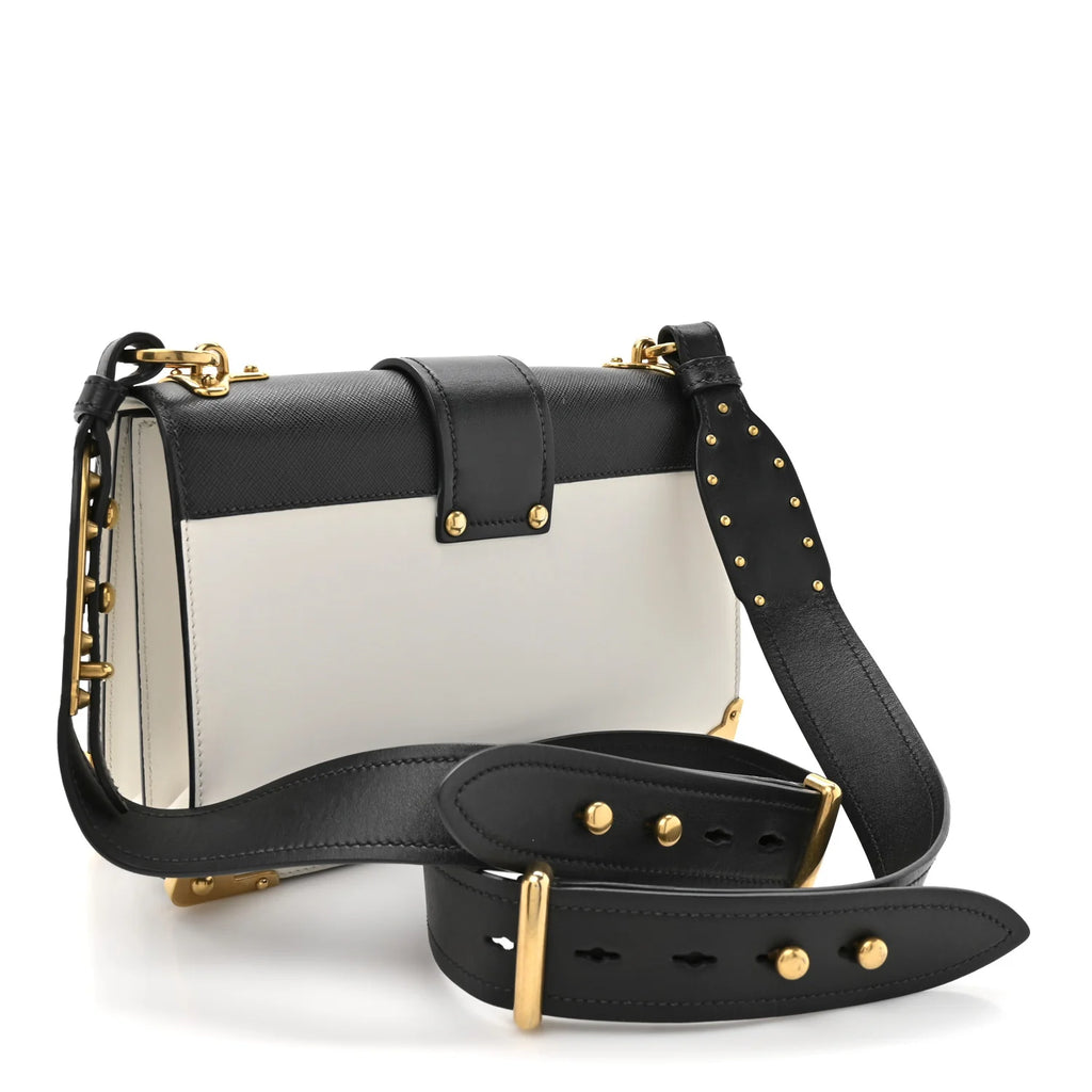 Prada Bicolor Saffiano Cahier Bag