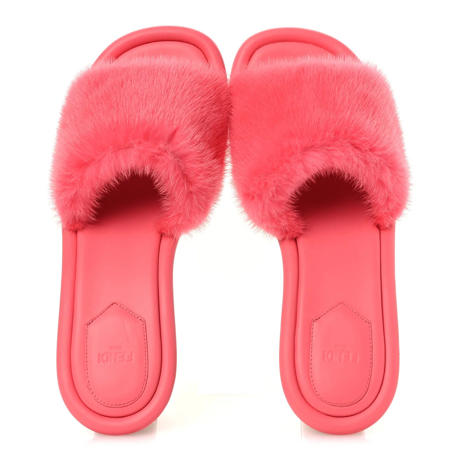 Fendi Pink Mink Fur Mules