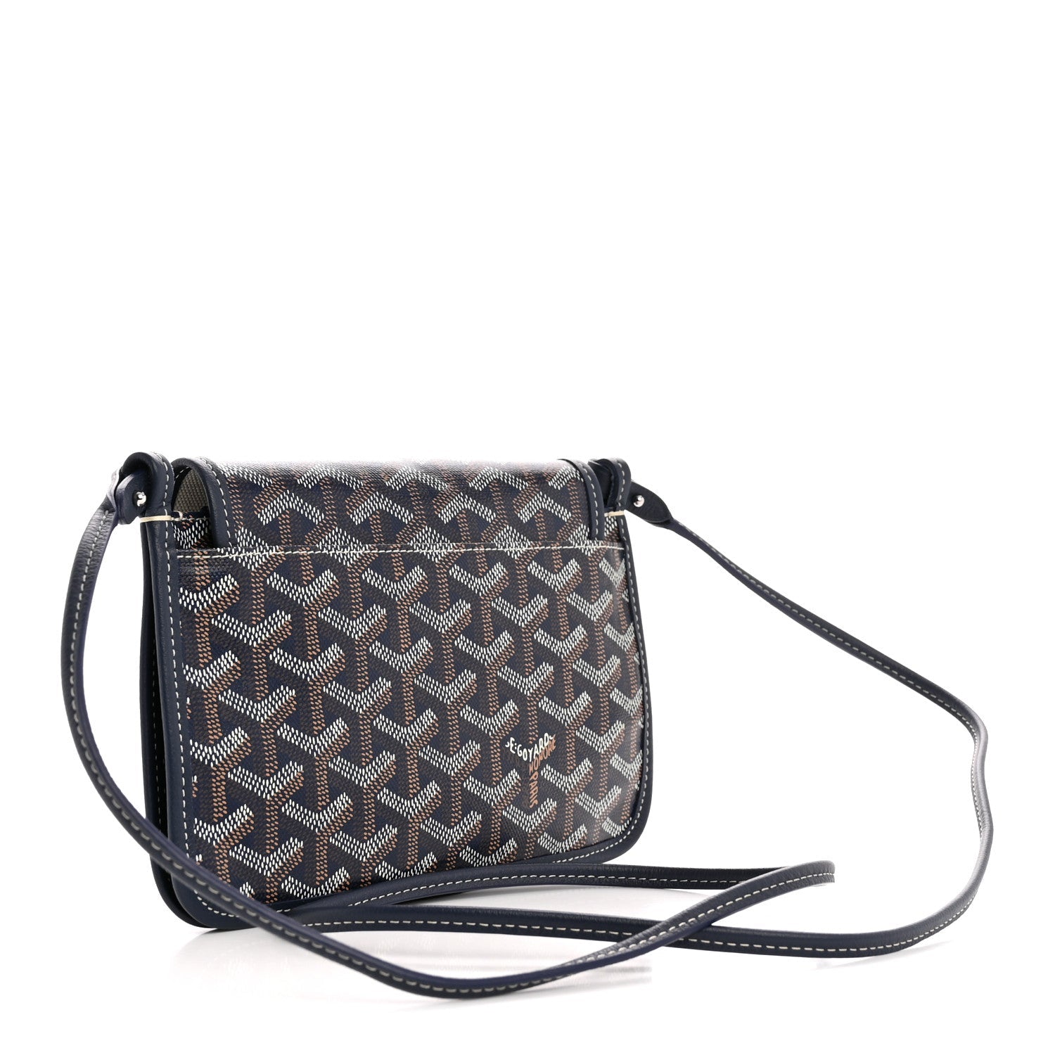 Goyard Navy Goyardine Belvedere Bag