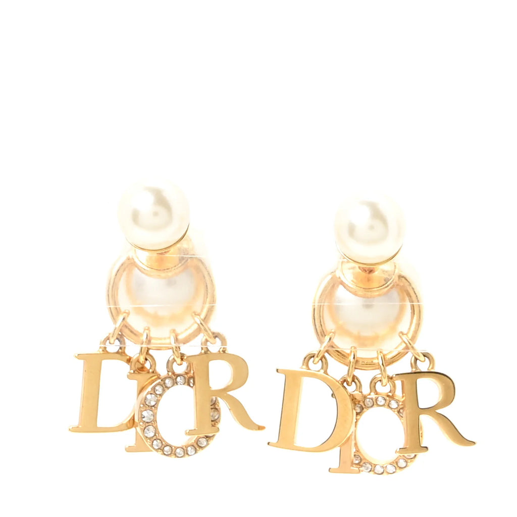 Dior Tribales Crystal Pearl Earrings