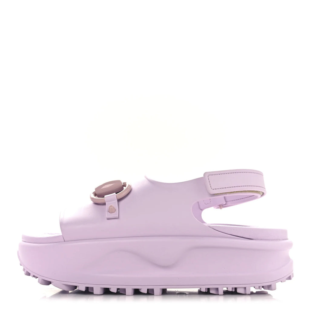Gucci Lilac Rubber Horsebit Sandals