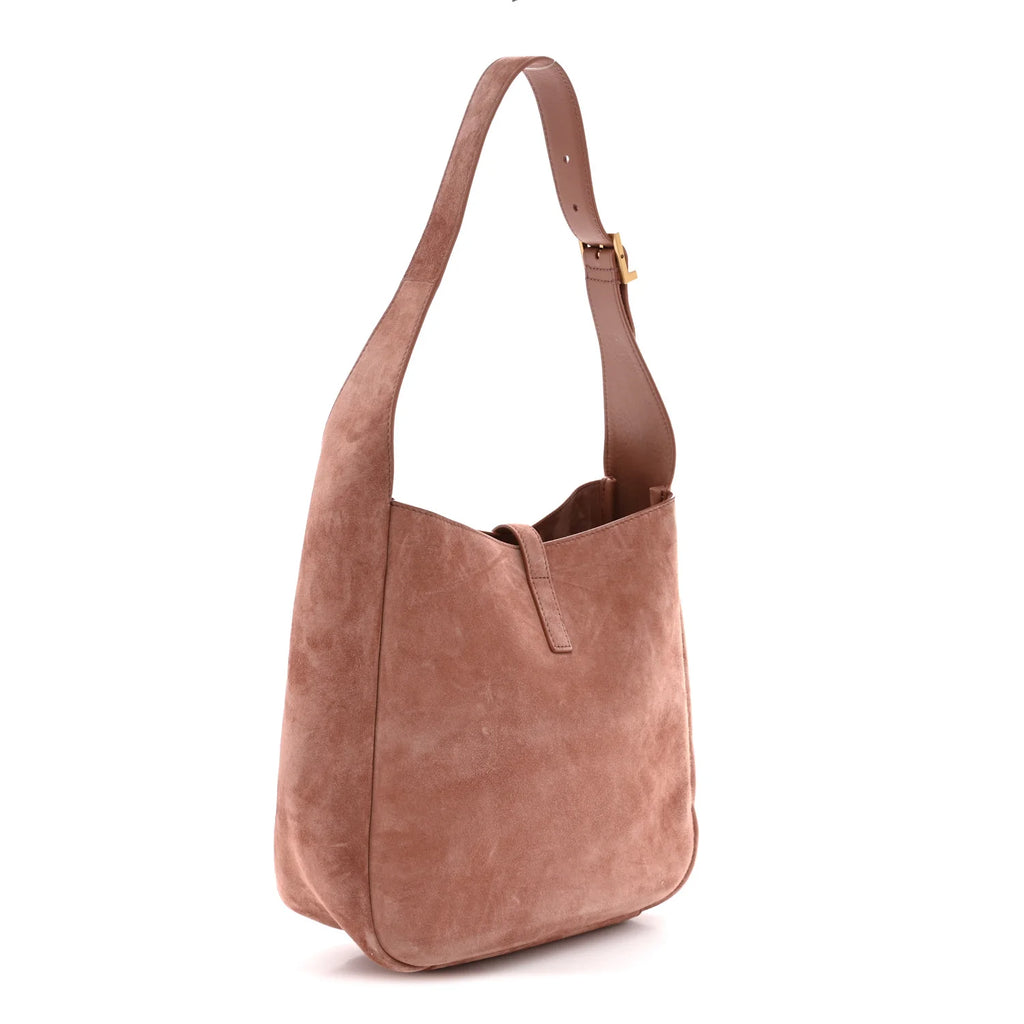Saint Laurent Rose Suede Hobo