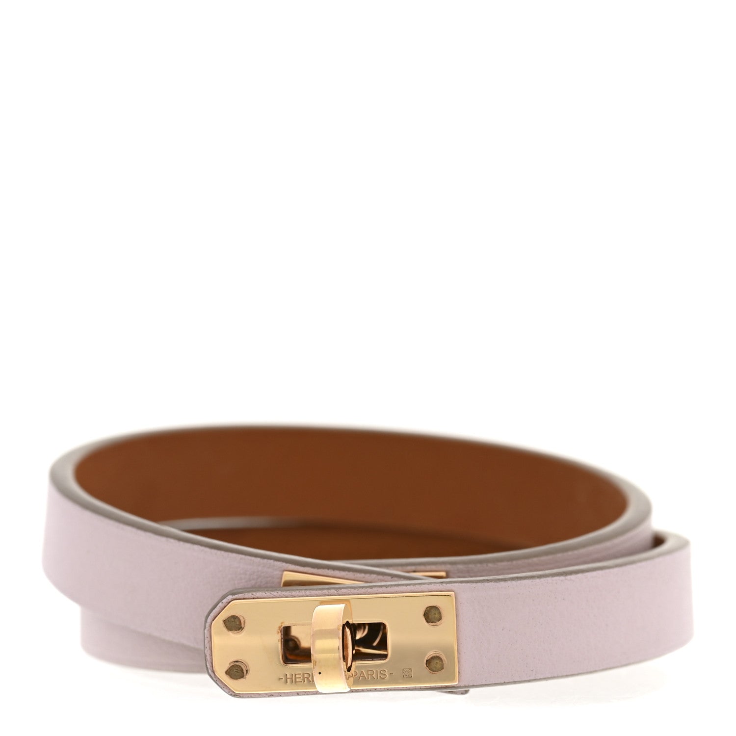 Hermes Mauve Kelly Double Tour