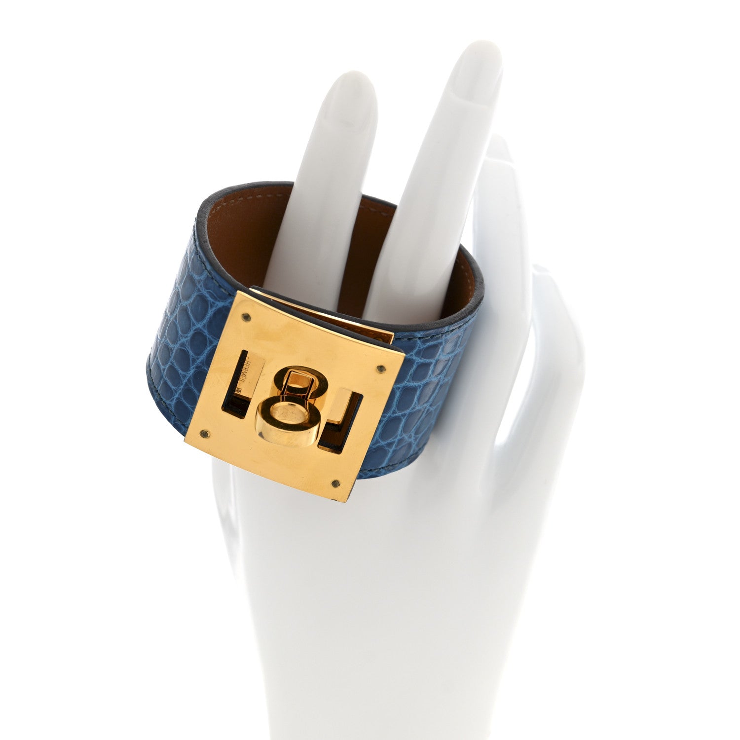 Hermes Blue Alligator Kelly Bracelet