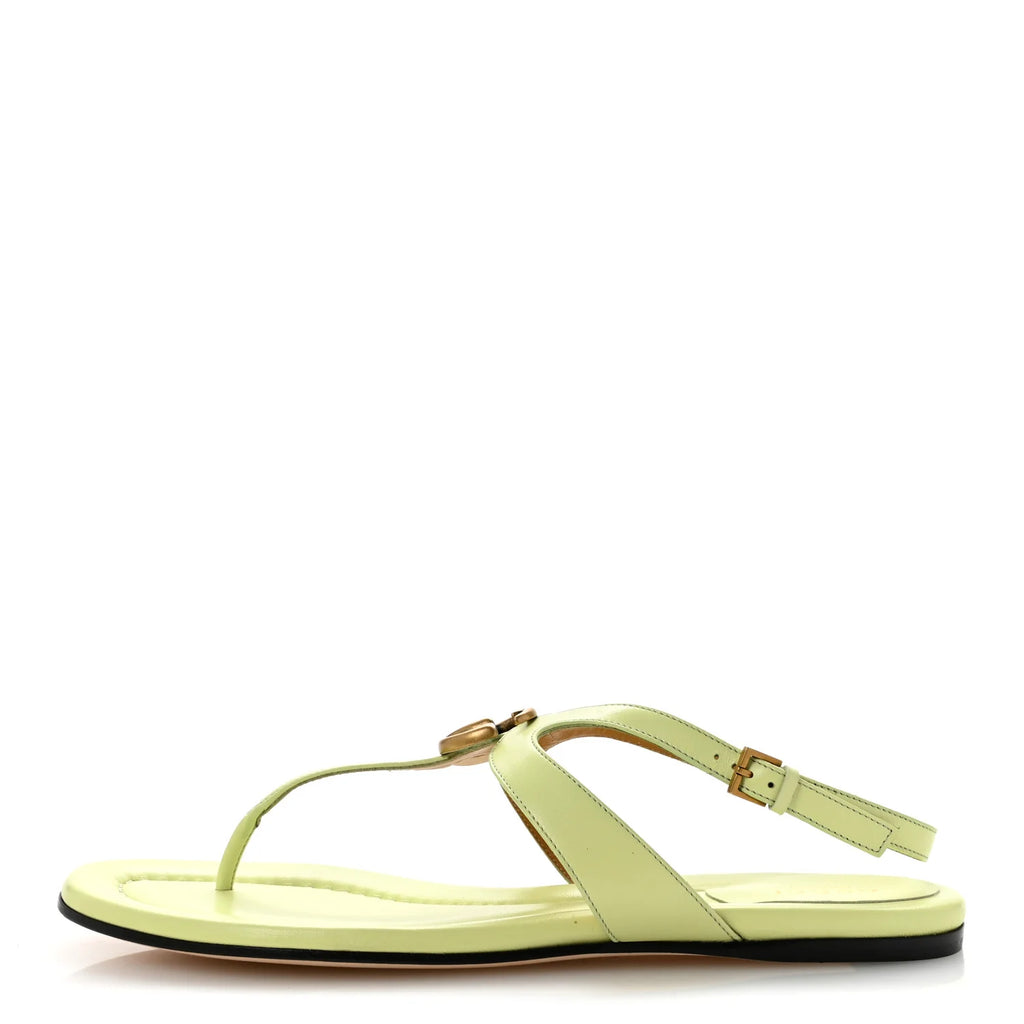 Gucci Pale Yellow Leather Sandals
