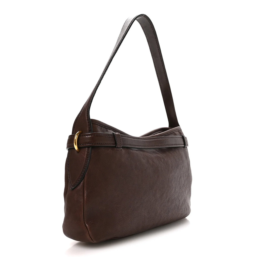 Miu Miu Brown Leather Shoulder Bag