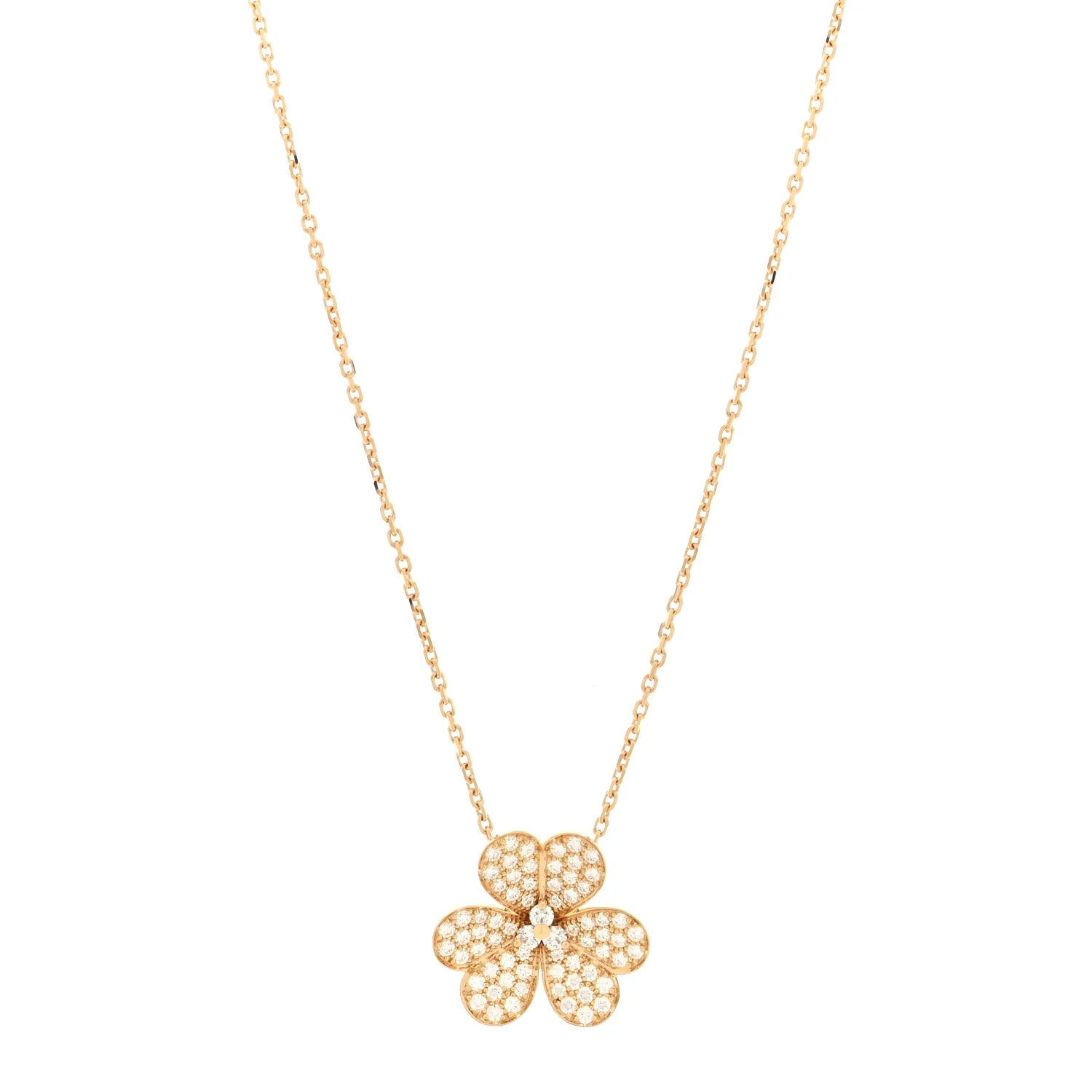 Van Cleef Gold Diamond Frivole Necklace