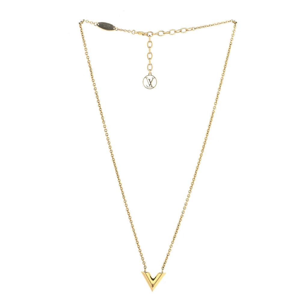 Louis Vuitton Gold Essential V Necklace