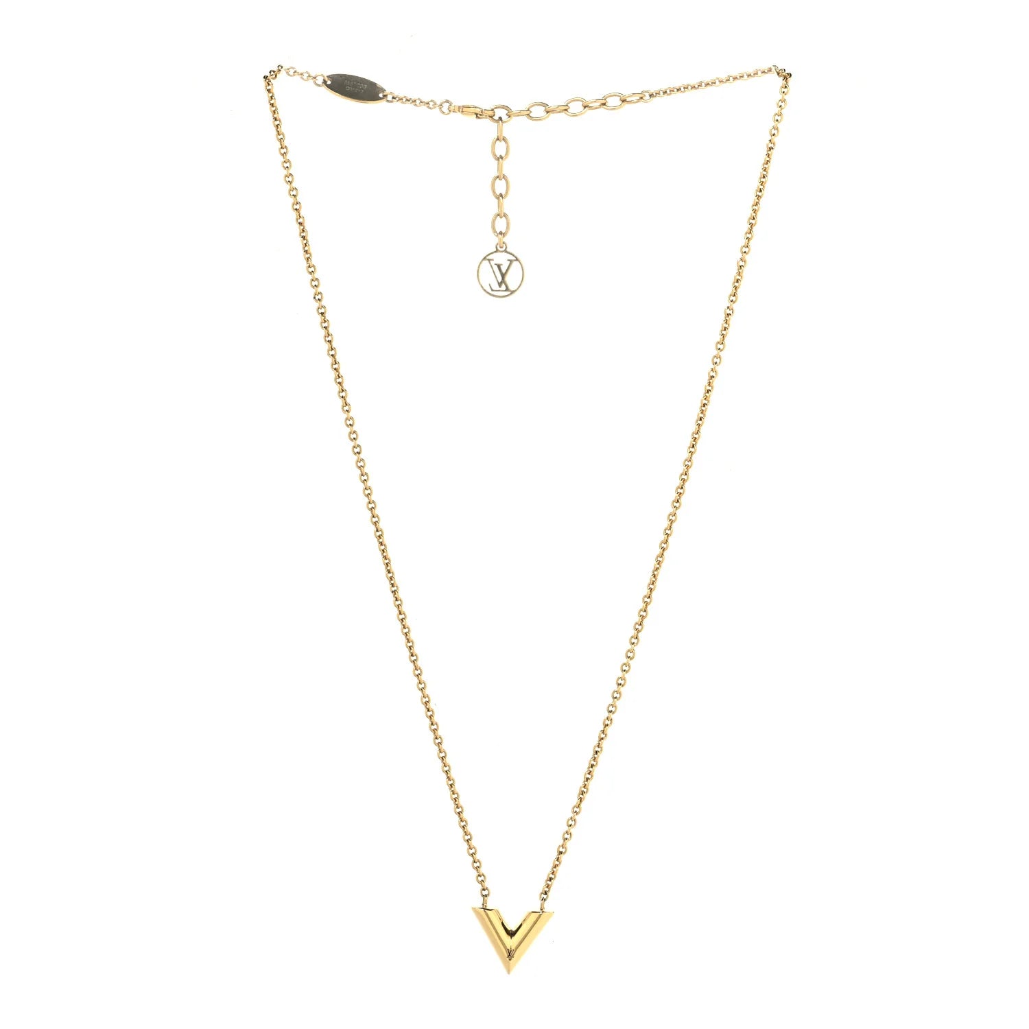 Louis Vuitton Gold Essential V Necklace