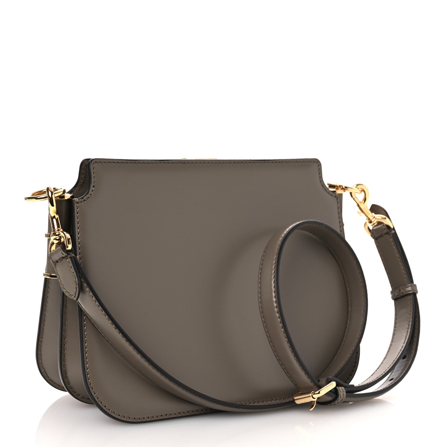 Fendi Taupe Leather Touch Bag