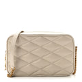 Saint Laurent White Quilted Camera