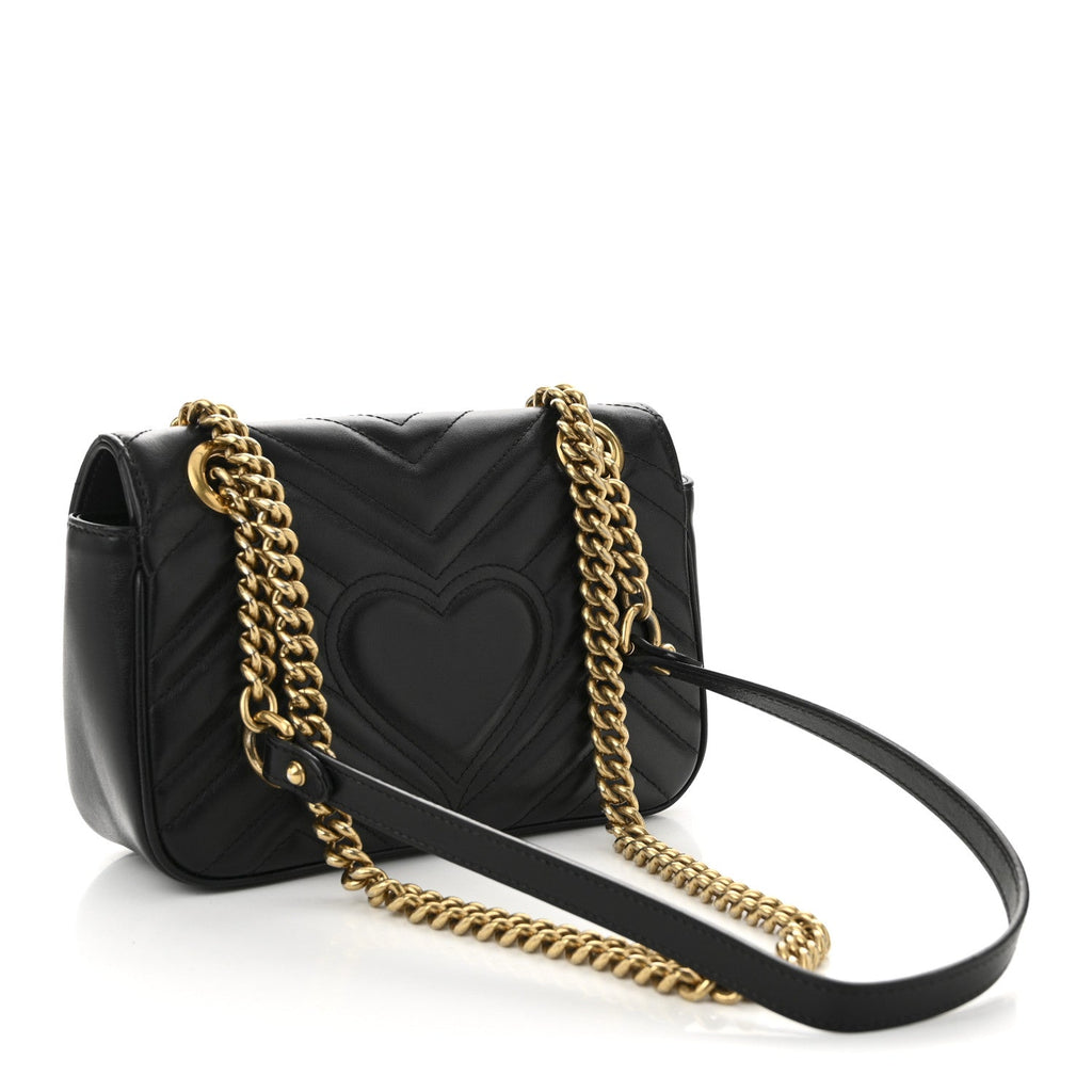 Gucci Black Matelassé Marmont Bag