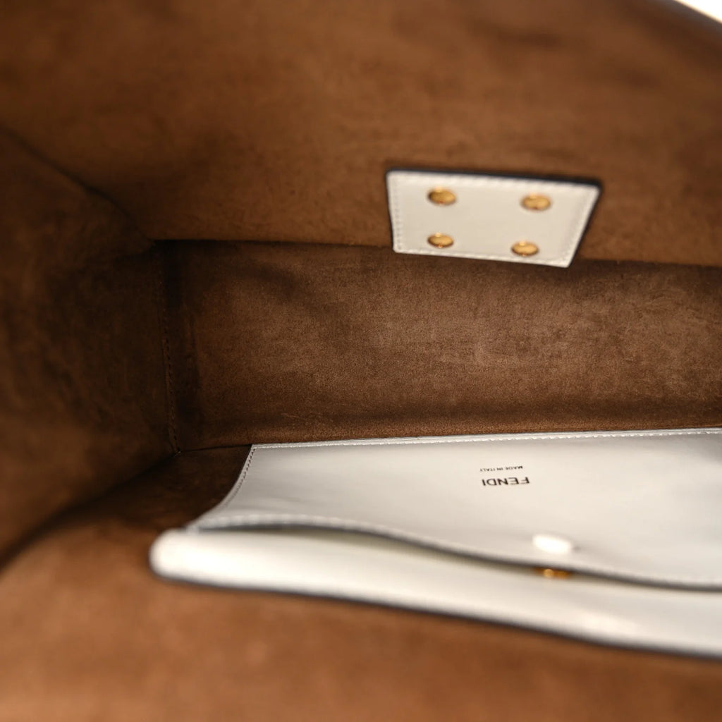 Fendi White Leather Kan U Bag
