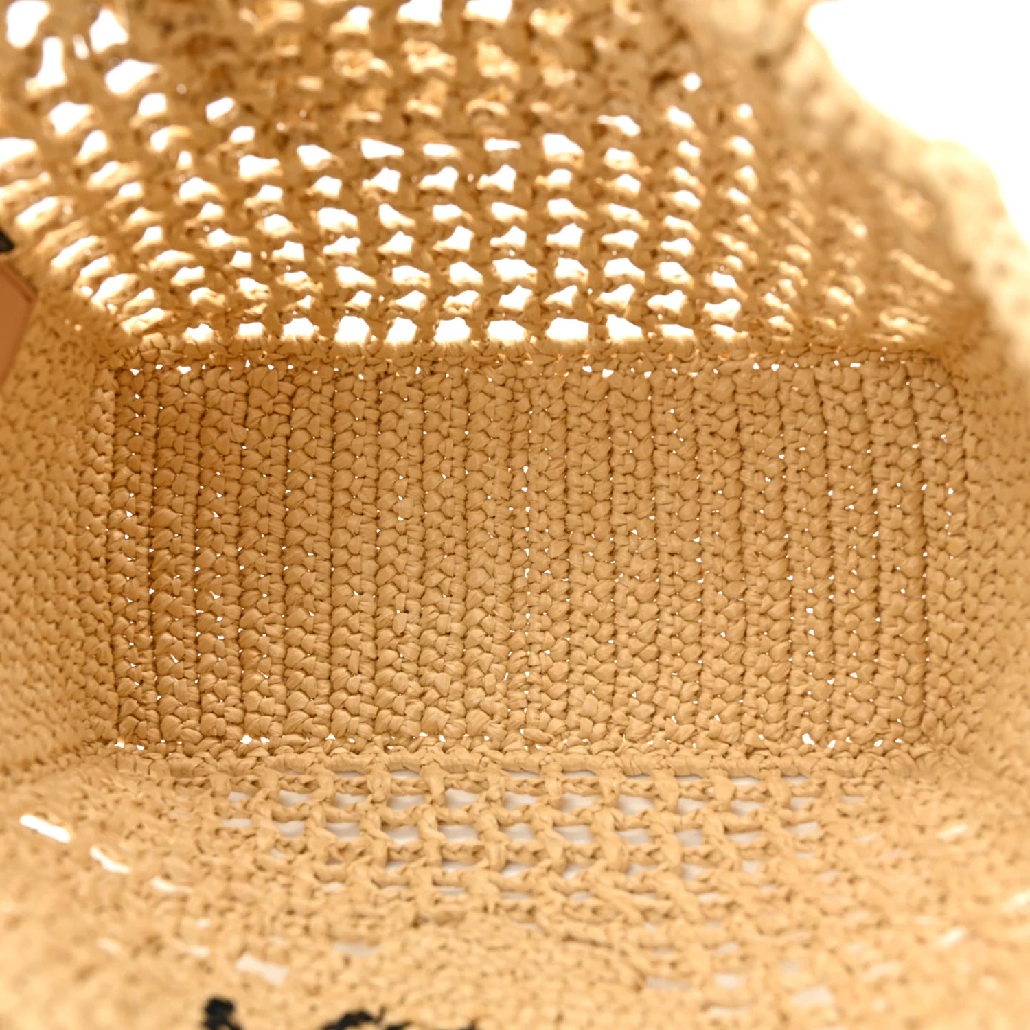 Prada Beige Raffia Tote Bag