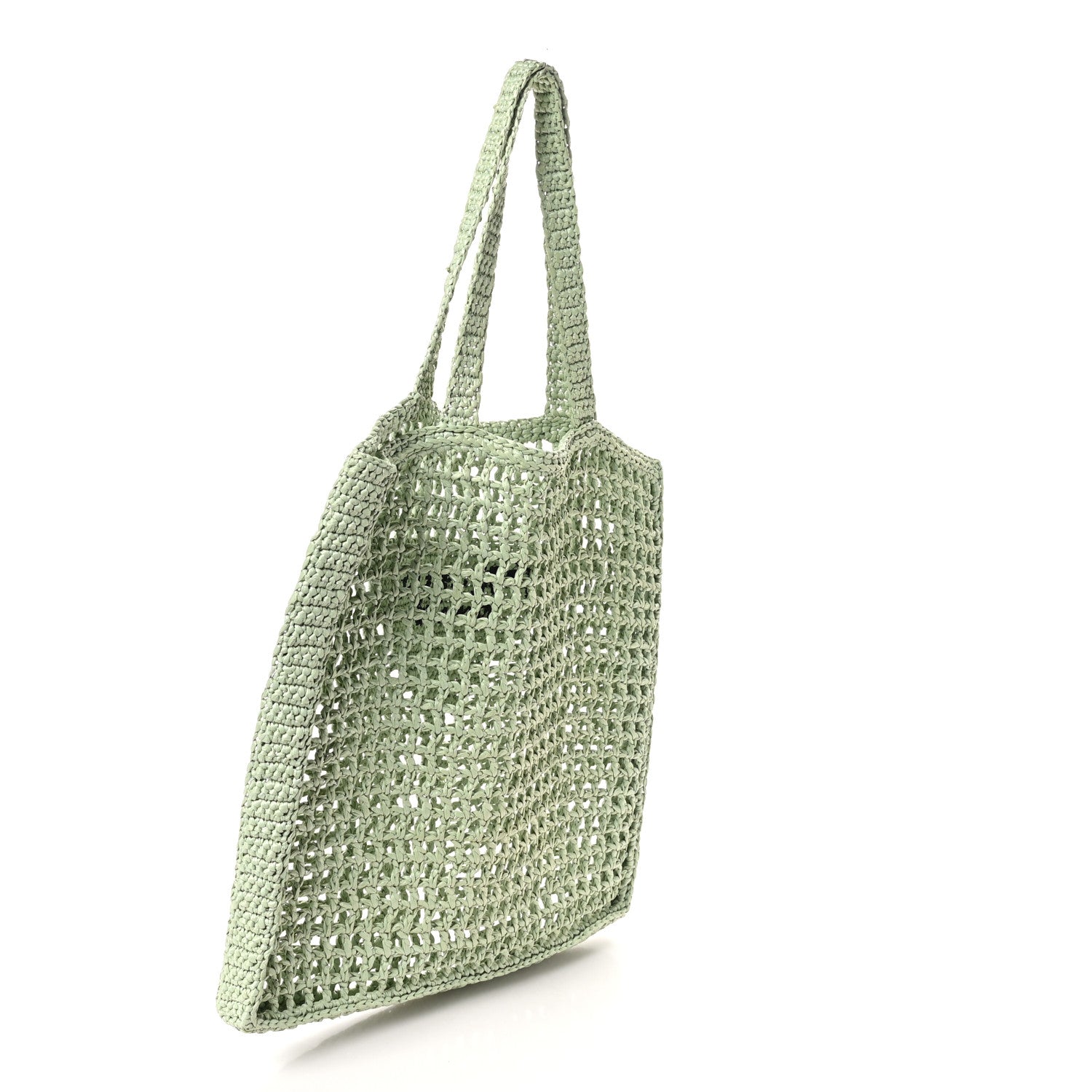 Prada Mint Green Raffia Tote