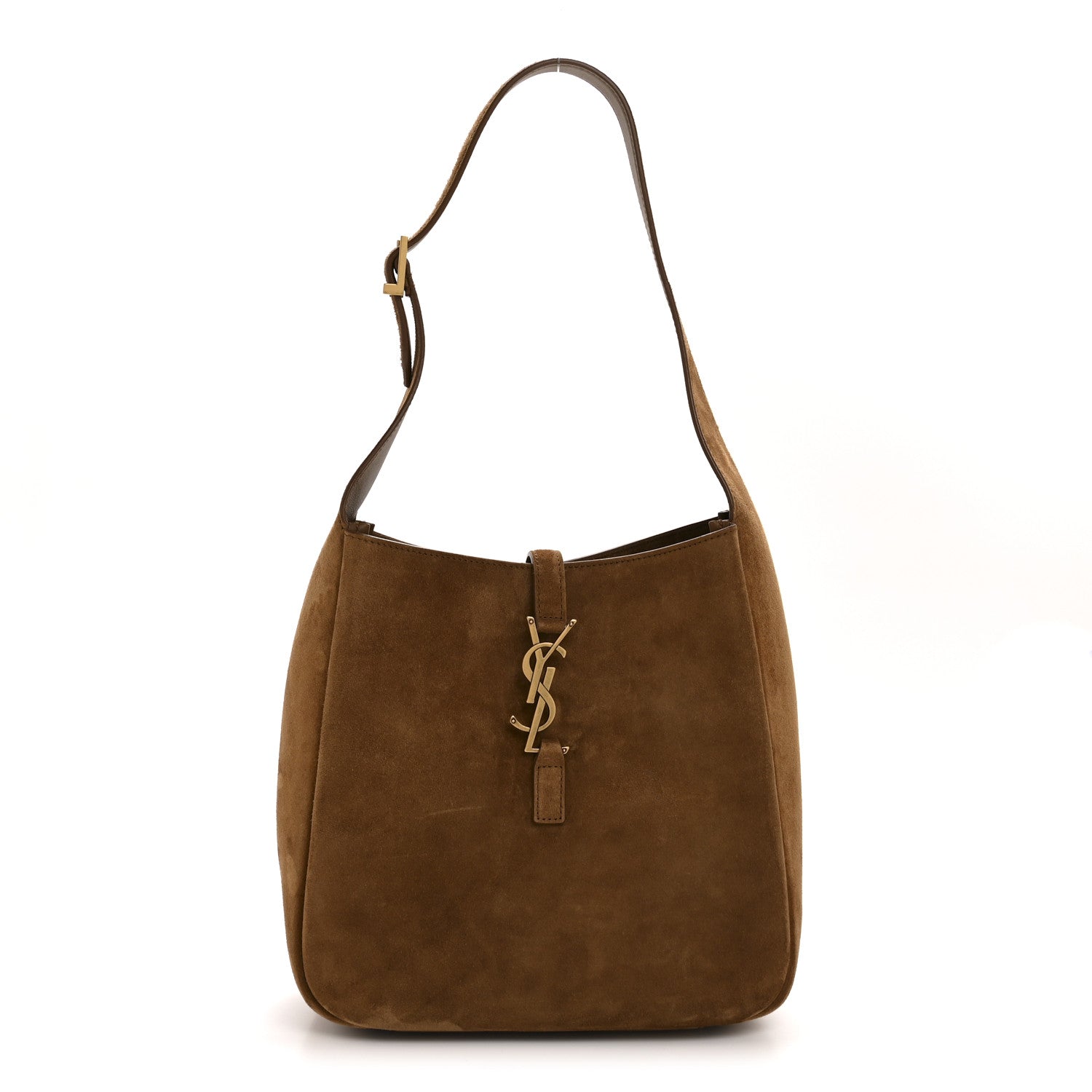Saint Laurent Brown Suede Hobo