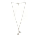Chanel Silver Pearl Crystal Necklace