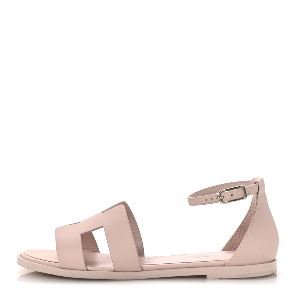 Hermes Pink Leather Santal Sandals