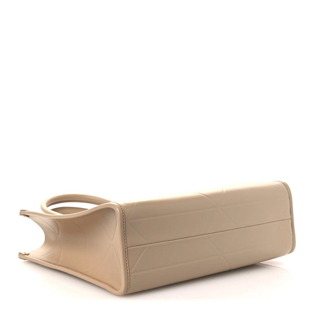 Prada Beige Embossed Leather Tote